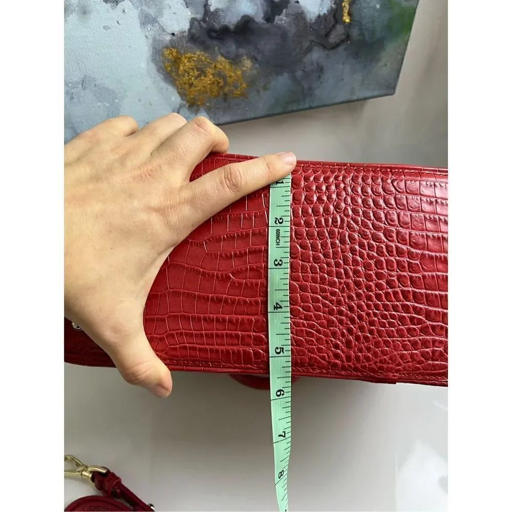 Brahmin NWT Red Dragon Snake Print Satchel Bag